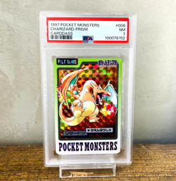 PSA 7 Pokemon Carddass Charizard 006 Holo Prism 1997 Bandai Japanese Vintage - Image 1