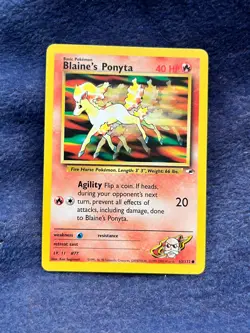 2000 Pokemon Blaine's Ponyta Gym Heroes Set Unlimited 63/132 WOTC - Image 1