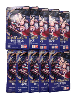 x11 One Piece OP-14 The Azure Sea's Seven Sleeved Blister Booster Packs OP14 - Image 1
