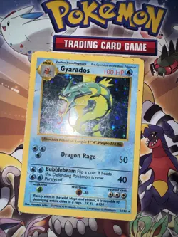 Gyarados 6/102 Base Set Unlimited Holo Rare Pokemon Card WOTC MP - Image 1