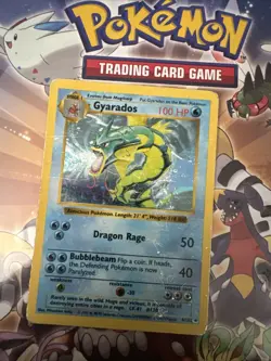 Gyarados 6/102 Base Set Unlimited Holo Rare Pokemon Card WOTC MP - Image 2