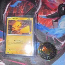 Pikachu (Pokemon Day 2026) 051/162 Stamped Cosmo Holo Card With Token - Image 1