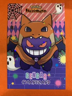 Pokemon 2025 Card Database Set Halloween Charizard Gengar Poncho Holo Peru - Image 1