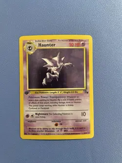 Haunter 6/62 1st Edition Holo Rare Fossil Pokemon Card - Lightly Played - Image 1