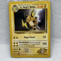 DMG Lt. Surge's Raichu 28/132 Rare Gym Heroes Pokemon Card LP Condition - Image 1