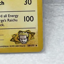 DMG Lt. Surge's Raichu 28/132 Rare Gym Heroes Pokemon Card LP Condition - Image 4