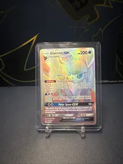 Pokemon TCG Glaceon GX Ultra Prism Rainbow Rare Holo Card 159/156 - Image 1