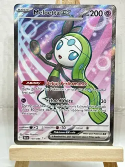 Meloetta EX 159/086 SV: Black Bolt Full Art Pokemon Card Pokemon TCG - Image 1