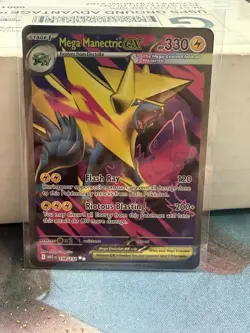 Mega Manectric EX 158/132 Mega Evolution Card Near Mint Condition - Image 1