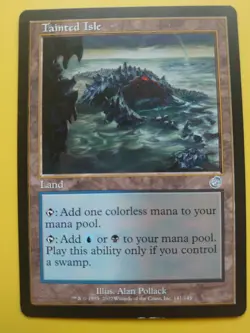 MTG Card. Tainted Isle Torment Land - Image 2