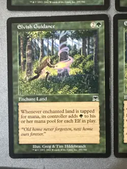 Elvish Guidance X4 Onslaught LP Condition See Pics Front Back - Image 2