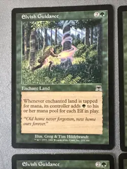 Elvish Guidance X4 Onslaught LP Condition See Pics Front Back - Image 5