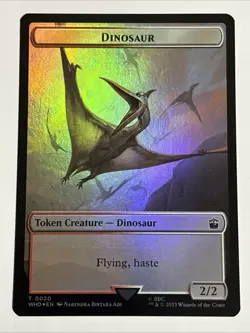 MTG Universes Beyond: Doctor Who Dalek/Dinosaur Token Foil 0012/0020 NM - Image 2