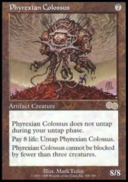 MTG Phyrexian Colossus, Urza's Saga, Heavily Played, English - Image 1
