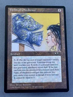 Helm of Obedience Alliances Regular MTG—Never Played Mint/Near Mint—RESERVE LIST - Image 1