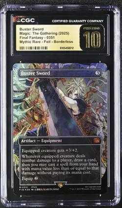 2025 Magic Final Fantasy BUSTER SWORD, Foil, CGC PRISTINE 10 Low POP (18)! - Image 1