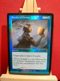 Stroke of Genius FOIL (Retro) - Dominaria Remastered - Rare - NM (See pics) MTG - Image 1