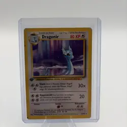 1st Edition German Dragonair 18/102 Dragonir Rare Pokemon Card Base Set - Image 1