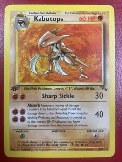 Pokemon TCG Kabutops Fossil 24/62 Regular 1999-2000 Wizards Base Set... - Image 1
