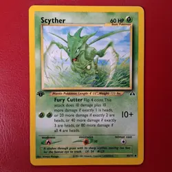 Scyther 46/75 Neo Discovery Regular FIRST EDITION POKEMON CARD LP - Image 1