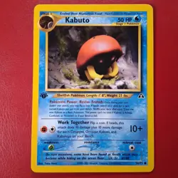 Kabuto 56/75 Neo Discovery Regular First Edition Pokemon Card LP - Image 1