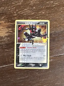 2021 Pokemon Celebrations SWSH 144 Greninja Gold Star Black Star Promo NM-MT/+ - Image 1