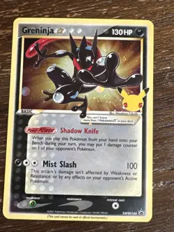 2021 Pokemon Celebrations SWSH 144 Greninja Gold Star Black Star Promo NM-MT/+ - Image 3