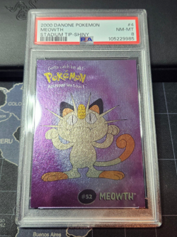 PSA 8 - 2000 - DANONE POKEMON STADIUM TIP SHINY - #4 MEOWTH (Pop: 8) - Image 1