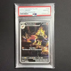 2023 POKEMON PAL EN-PALDEA EVOLVED ILLUSTRATION RARE #199 FLETCHINDER PSA 10 - Image 1