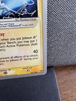 Jolteon Gold Star 101/108 2007 World Championships Pokemon TCG MP - Image 4