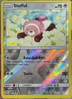 Stufful Reverse Holo - 110/147 - Burning Shadows Pokemon 2017 - Image 1