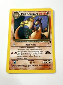 Dark Charizard 4/82 Team Rocket Unlimited English Holo Rare Vintage Pokemon NM - Image 1