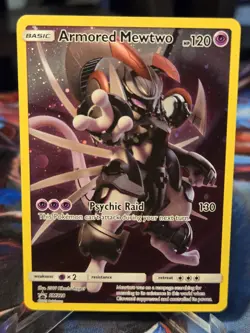 Pokemon 2019 - Armored Mewtwo - SM228 Full Art Holo Promo - Near Mint Swirl - Image 1