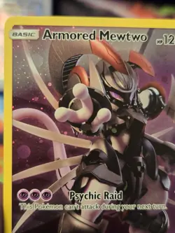 Pokemon 2019 - Armored Mewtwo - SM228 Full Art Holo Promo - Near Mint Swirl - Image 4