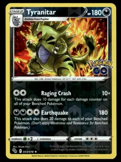 Pokemon GO #043/078 Tyranitar Reverse Holo - Image 1