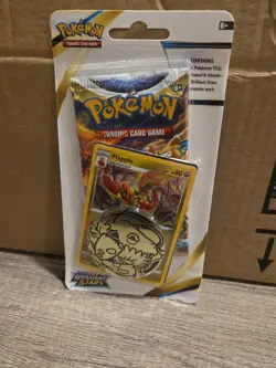 Pokemon FACTORY SEALED Flapple SWSH189 Brilliant Stars Blister Pack w/ coin!! - Image 1