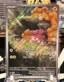 Pokemon Pawmi 226/091 SV: Paldean Fates Illustration Rare Full Art Holo 60 HP - Image 1