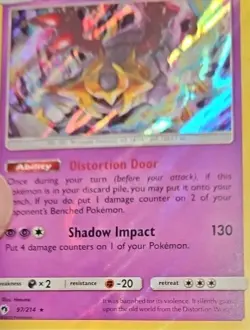 Giratina 97/214 Pokemon TCG Sun & Moon Lost Thunder Holo LP - Holo Bleed - Image 4