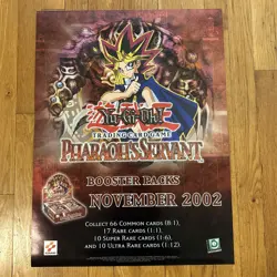 2002 Rare Yu-Gi-Oh! (Yugioh) Pharaoh's Servant Promo Poster 18 x 24 - Image 1