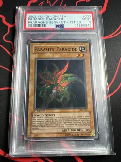 2002 YU-GI-OH! PSV-PHARAOH'S SERVANT 1ST ED #003 PARASITE PARACIDE PSA 9 *READ - Image 1