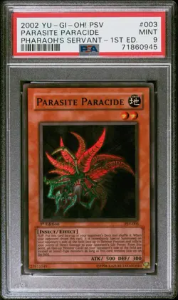 2002 YU-GI-OH! PSV-PHARAOH'S SERVANT 1ST ED #003 PARASITE PARACIDE PSA 9 *READ - Image 2