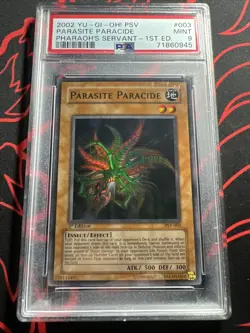 2002 YU-GI-OH! PSV-PHARAOH'S SERVANT 1ST ED #003 PARASITE PARACIDE PSA 9 *READ - Image 4