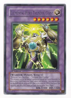 Yu-Gi-Oh! TCG :Elemental Hero Thunder Giant:1st Edition:Jaden Yuki:DP1-EN011 - Image 1