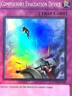yugioh Compulsory Evacuation Device TU04-EN005 Super Rare Near Mint - Image 2