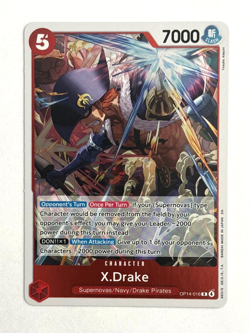 One Piece TCG X.Drake OP14-016 Foil R The Azure Sea's Seven - Image 1