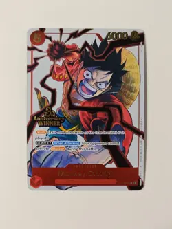 🏴‍☠One Piece Is Real Monkey.D.Luffy 3rd Anniversary Winner ST01-012 Mint - Image 1