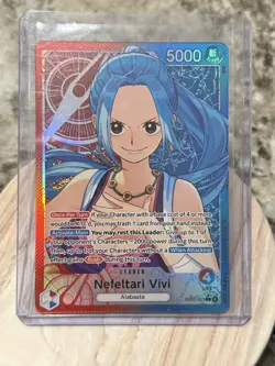 One Piece CCG Nefeltari Vivi Leader AA alt art EB03-001 Card English NM - Image 1