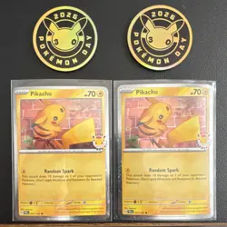 Pokemon Pikachu Stamped Card Lot 2x - 2026 Pokemon Day Promo English - Image 1
