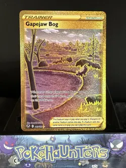 Pokemon Card Gapejaw Bog 213/195 Silver Tempest Secret Holo Rare NM - Image 1