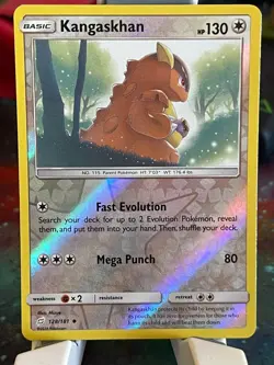 POKEMON KANGASKHAN 128/181 UNCOMON REVERSE HOLOFOIL TEAM UP NM CARD - Image 1
